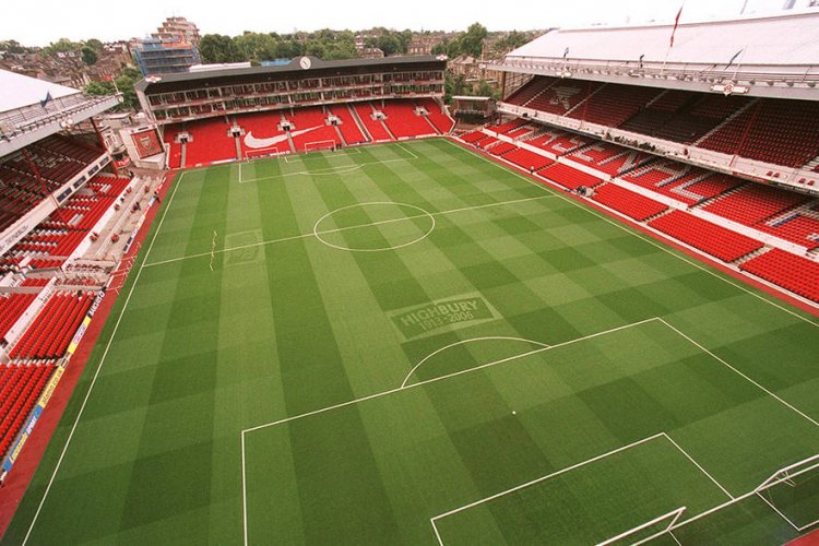 If you were sitting in a seat at Highbury and the Arsenal fans opposite were singing "We're the North Bank at Highbury", what would your stand be singing?